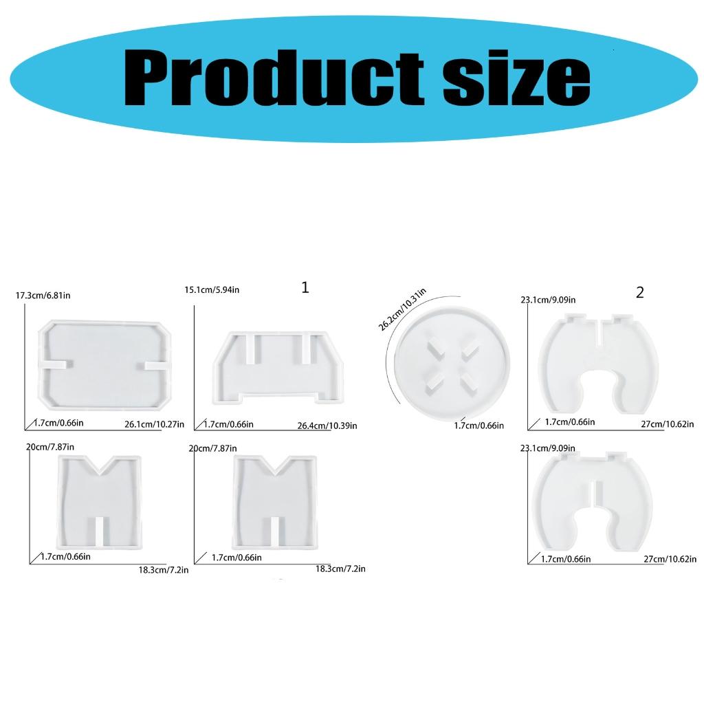 lanema Easy to Use Silicone Epoxy Resin Mold Jewelry Making Lovely Round Splicing Stool Shaped Molds