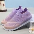 thumbnail image 2 of Ticikt Boys Girls Sock Shoes Toddlers Kids Sneakers Slip on Fitness Tennis Walking School Shoes for Toddler/Little Kid/Big Kid,Color:Purple, 2 of 6