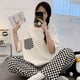 thumbnail image 1 of Conjunto de Pijama grande de manga corta para Mujer, ropa de dormir de punto de algodón con lunares, Pijama elegante para el hogar, 3XL, Verano, 1 of 3