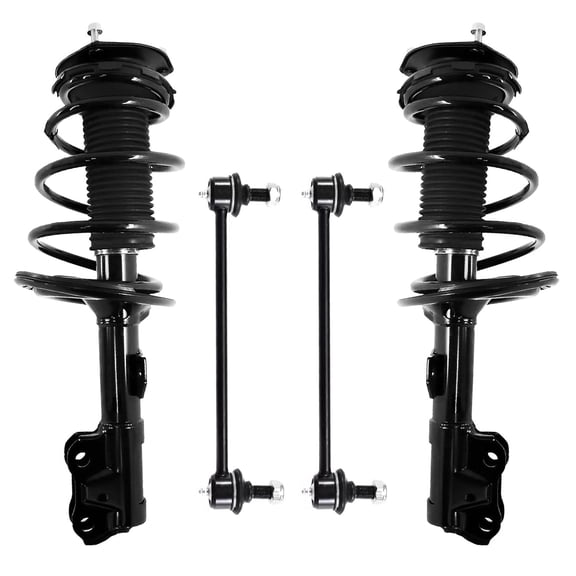 Detroit Axle - Front 4pc Struts Sway Bars for 2012-2017 Toyota Camry, Struts & Coil Spring Sway Bars 2013 2014 2015 2016 Suspension Kit Replacement