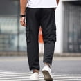 thumbnail image 5 of Ftwytp Mens Cargo Trousers Tracksuit Bottoms Open Hem Lightweight Quick Dry Joggers Trousers Drawstring Lounge Pants with Pockets Sweatpants Hiking Pants, 5 of 8