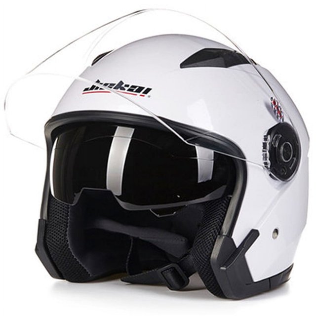 Casco de motocicleta de doble lente, casco de bicicleta eléctrica, casco minimalista.