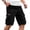 Black, variant on Mens Cargo Shorts with Pockets Knee-Length Solid Short with Pockets Workwear Lightweight Shorts for Hiking