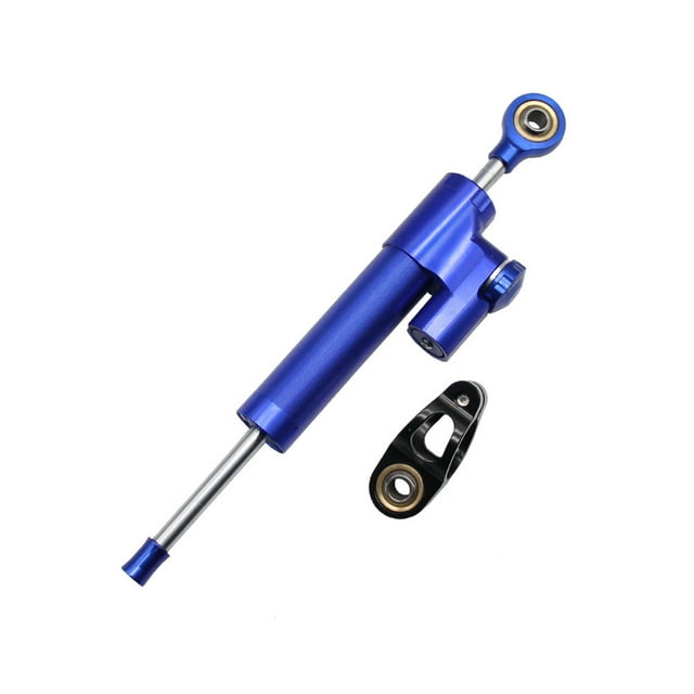 Dalazy Easy Installation Motorcycle Steering Stabilizer Universal Fit For All Bikes Style Steering Damper blue 1Set