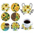 thumbnail image 1 of Posavasos de madera con diamantes para manualidades, Gnomo de abeja con soporte, Donut, 6/8 Uds., fruta dulce, 1 of 8