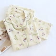 thumbnail image 1 of Ensemble de Pyjama Décontracté pour Femme à Manches Longues en Coton 100 % Deux Pièces avec Imprimé de Roses, 1 of 10