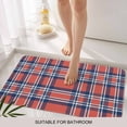 thumbnail image 6 of Orange Blue Doormat Outdoor Entrance 16"x24", British Style Buffalo Plaid Lattice Absorb Moisture Dirt Door Mats, Non-Slip Rubber Backing Floor Mats Indoor, Low-Profile Front Door Rugs, 6 of 9