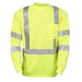 thumbnail image 1 of 10-Pack of Cordova V5113XL Cor-Brite Type R, Class III, Lime Birdseye Mesh T-Shirt, Long Sleeves, Chest Pocket, 2-Inch Silver Reflective Tape, 3X-Large, 1 of 5