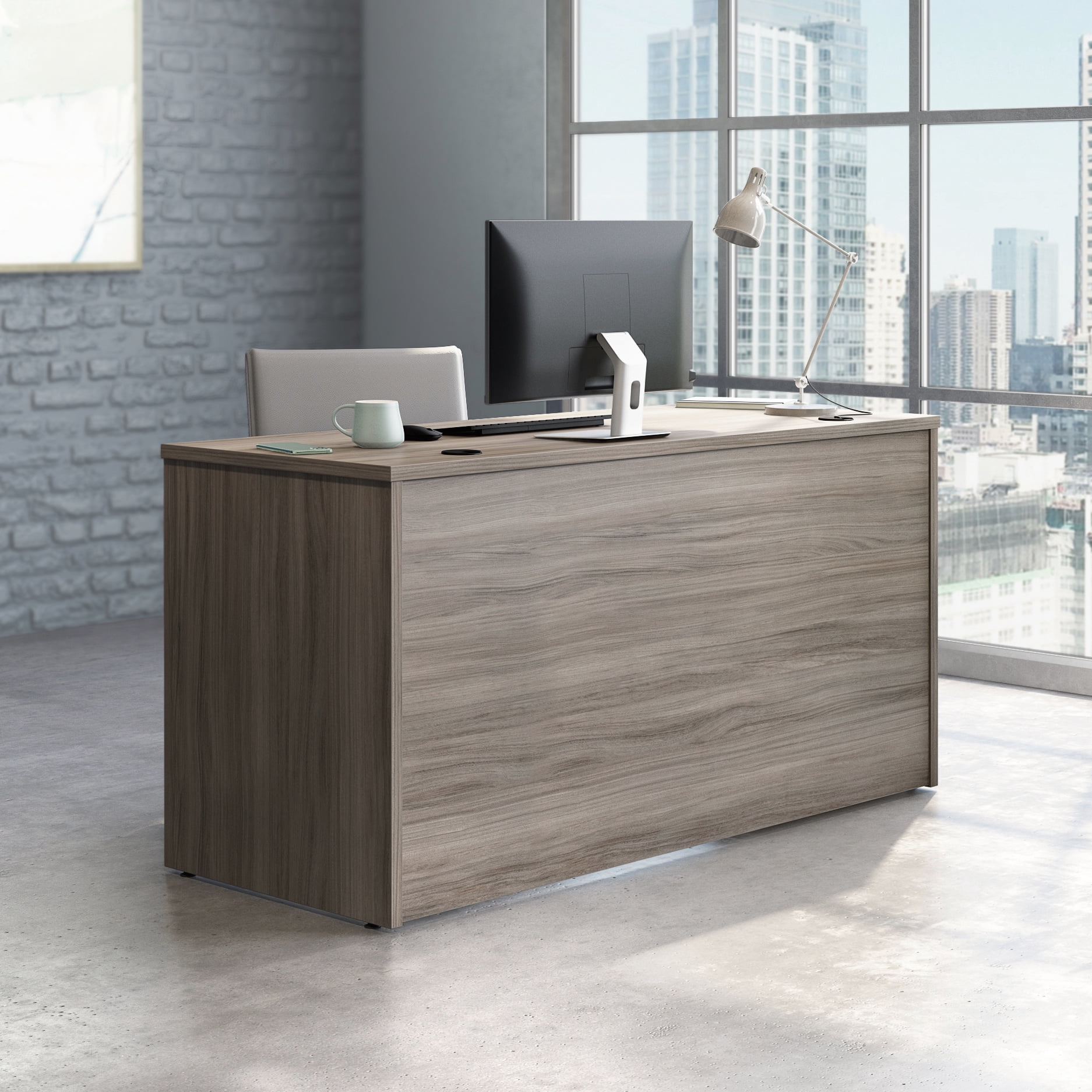 Astoutdoor Desk 60 x 24 in, Brown Finish
