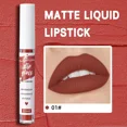 thumbnail image 4 of 12 Color Sexy Long Lasting Velvet Matte Lip Gloss Liquid Lipstick Lip Makeup Women Beauty Red Nonstick Cup Waterproof Lip Gloss, 4 of 5