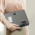thumbnail image 3 of SIYTUAU A4 Size 60 Page Expandable Document Bag With Snap Lock Plastic Transparent Folder For Paper Storage Black Plastic, 3 of 7