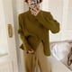 thumbnail image 4 of Suéter de cuello alto estilo coreano para mujer, suéter de punto interior dividido retro con diseño de manga larga para otoño e invierno, 4 of 6