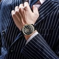thumbnail image 4 of Reloj De Cuarzo De Lujo Con Diamantes Biden 0163-1 Para Homb Color del fondo Gold blue among colored diamonds, 4 of 8