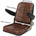 thumbnail image 2 of Tractor Seats, Universal Compact High Back Mower Seat w/Adjustable Armrest, Easy to Clean & Install, for Excavator, Forklift, Skid Loader, 2 of 7