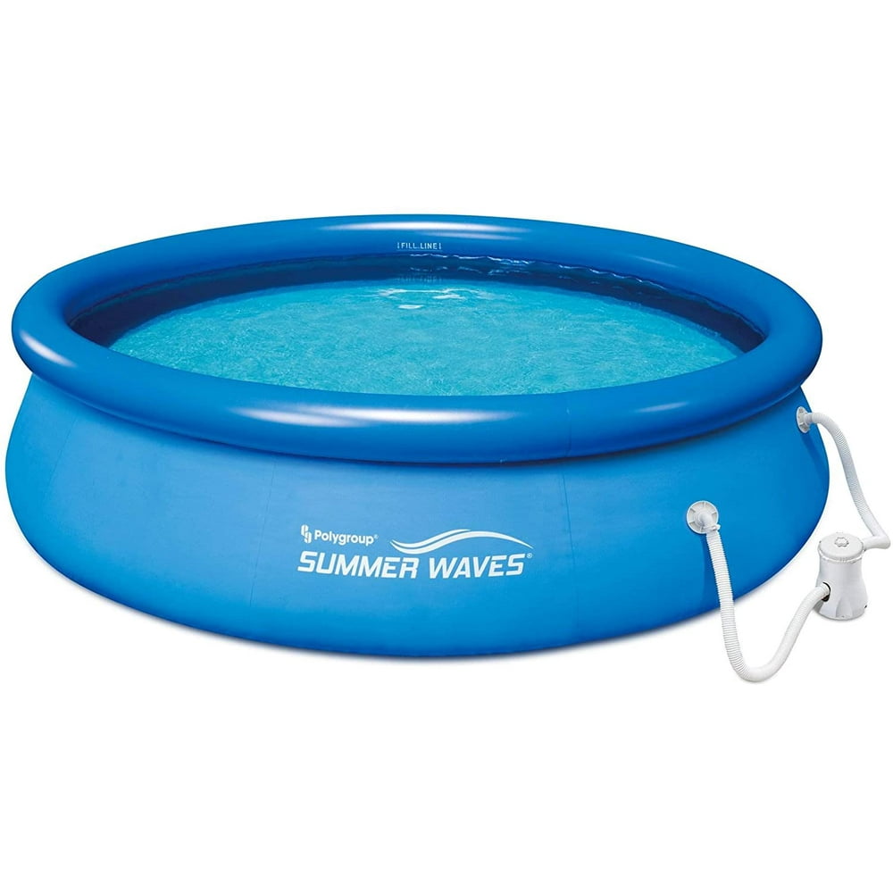 Summer Waves 10ft X 30in Quick Set Inflatable Above Ground Pool With Filter Pump