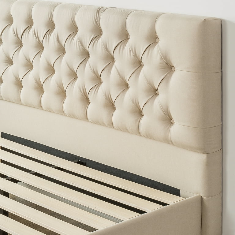 Zinus misty platform clearance bed king taupe