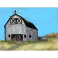 thumbnail image 2 of Charest, Doris 32x25 Gold Ornate Wood Framed with Double Matting Museum Art Print Titled - Relaxing Barn, 2 of 4