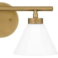 thumbnail image 3 of Quoizel Ira 2-Light Weathered Brass Vanity Light, 3 of 5