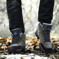 thumbnail image 2 of Zapatos de senderismo de caña alta de invierno de gran tamaño, de algodón, cálidos, para parejas, informales, para exteriores, botas de nieve de terciopelo y cuero, 2 of 6