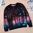 thumbnail image 6 of Simple Golden Ripple Womens Casual Crewneck Sweatshirt Long Sleeve Tops Cute Pullover Loose Fit, 6 of 7