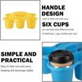 thumbnail image 2 of Ruiboury 6pcs/set Office Classroom Portable Organizer Stackable Basket With Handle Colorful Cup Holder Plastic Drink Cup Holder type+2, 2 of 6