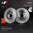 thumbnail image 2 of A-Premium Front and Rear Vented Disc Brake Rotors Compatible with Select Nissan Models - Maxima 2009-2014, 2016-2022, 4-PC Set, 2 of 8