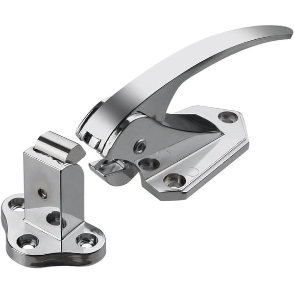 ABCISI Freezer Door Flush Mounted Walk in Latch Handle, Adjustable Latch Spring Loaded Handle Grip, 105mm for Walk-in Freezer Door, Chrome Plated, 1Pcs