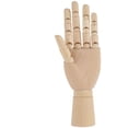 thumbnail image 1 of Modelo de mano de madera, escultura manual, maniquí de madera para mujer, artista corporal, modelo articulado, mano izquierda de 10 pulgadas, 1 of 5