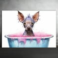 thumbnail image 2 of Xoloitzcuintli Dog Canvas Bathroom Décor - Unique Bath Wall Decor - Modern Canvas Bathroom Wall Art - Room Decor - Bathroom Decorations - Restroom Sign - Wall decor living room, 2 of 4