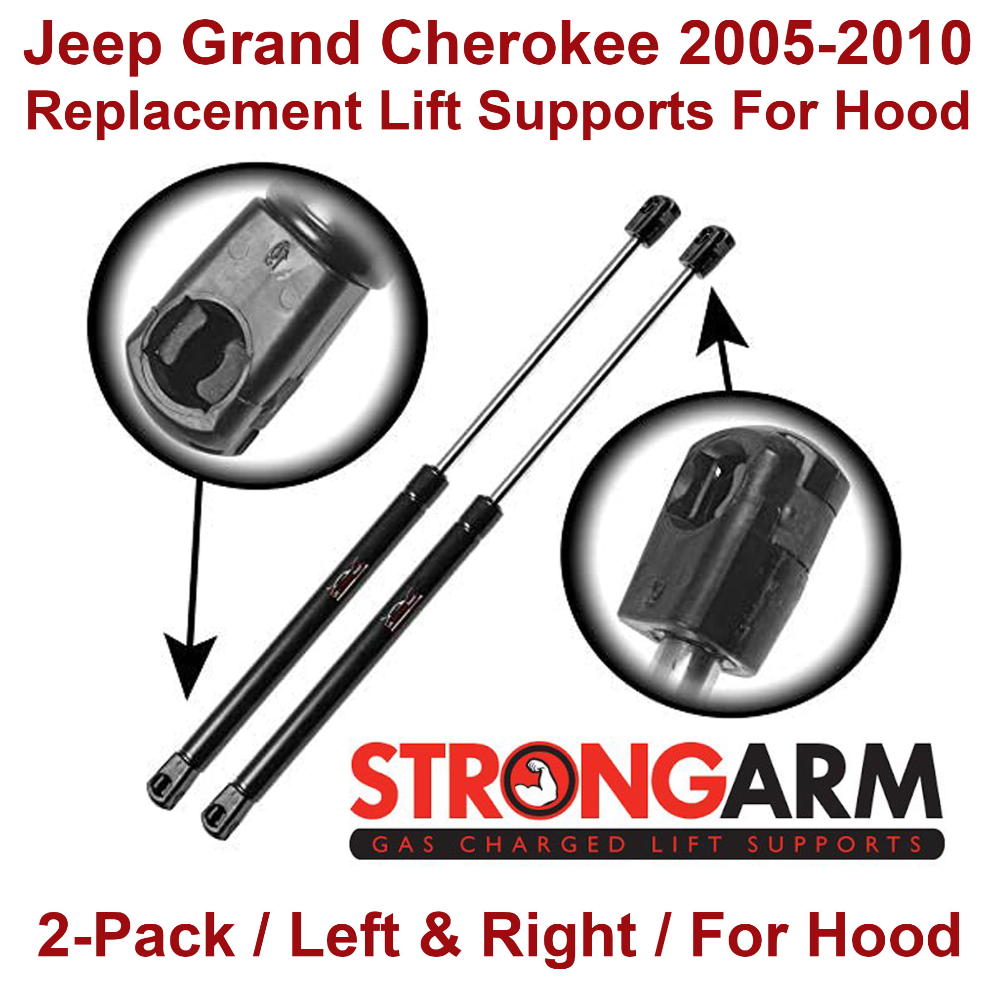 Tailgate Gas Charged Lift Support Struts For Jeep Grand Cherokee 05-08 2 Qty 