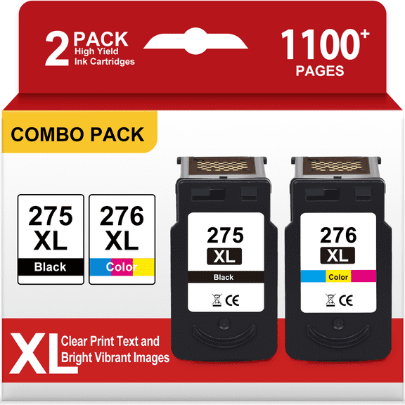 275XL 276XL Ink Compatible for Canon Ink 275 and 276 for Canon 275 276 Ink XL Combo for PIXMA TS3722 TS3522 TR4722 Printer Ink
