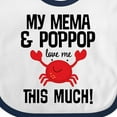 thumbnail image 4 of Inktastic Mema and Pop Pop Love Me Grandson Boys or Girls Baby Bib, 4 of 4