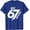 Blue, variant on 67 Shirt for Men Women Trendy Short Sleeve Crewneck 67 Tee Shirt Graphic Tees