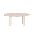 thumbnail image 5 of Tcbosik Extendable Oval Dining Table for 4-8 Person, Modern Farmhouse Expandable Kitchen Table with Base, Beige, 5 of 6