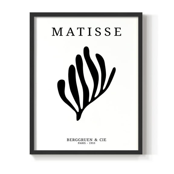 Matisse CDXIV in Black Solid Wood Framed Print No Nail Hanging
