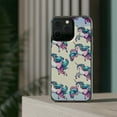 thumbnail image 3 of DistinctInk Hybrid (Acrylic / TPU) Clear Slim Fit Case for Apple iPhone 13 Pro (6.1" Screen) - "Enchanting Symphony: Majestic Unicorns in Patterns", 3 of 8