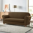 thumbnail image 3 of Subrtex Sofa Cover 1 Piece Slipcover with extra Stretch Cushion Seat Cover, Loveseat, Coffee, 3 of 8