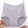 thumbnail image 2 of Lumtrix Cotton Underwear For Women Seamless Bikini Panties Ladies No Show High Waisted Full Coverage Fashion Briefs Gray 5XL, 2 of 3