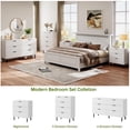 thumbnail image 6 of EastVita 54.7 Inch Chest of Drawers White Modern Fluted 6 Drawer Dresser with Metal Legs and Handles and Anti-Tipping Design for Bedroom Living Room Hallway, 6 of 6