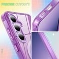 thumbnail image 5 of Dteck with Screen Protector Case for Samsung Galaxy S25,Compatible with Mag-Safe Slim TPU+PC Full-Body Stylish Shockproof Protective Transparent Cover,Darkpurple, 5 of 6