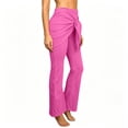 thumbnail image 6 of Women's Wrap Skirted Flared Leggings Stretchy High Waisted Bell Bottoms Running Yoga Lounge Pants, 6 of 8