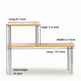 thumbnail image 4 of Cook N Home Counter Storage Shelf Organizer, Rectangle, 2 Tier, Bamboo, 4 of 4