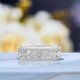thumbnail image 2 of JeenMata Conjunto de Trío de Alianzas de Boda Armonizantes para Mujer en Oro Blanco de 18 K sobre Plata, 2 of 8