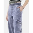 thumbnail image 4 of No Boundaries Pull-On Cargo Jeans, 31” Inseam, Women’s, 4 of 5