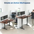 thumbnail image 6 of VIVO Electric 60” x 30” Stand Up Desk, Dark Walnut Table Top, Black Frame, 6 of 8