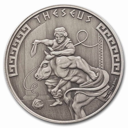 2024 Niue 1 oz Silver Antique Greek Mythology: Theseus (COA #7)
