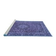 thumbnail image 2 of Ahgly Company Machine Washable Indoor Rectangle Persian Blue Traditional Area Rugs, 5' x 7', 2 of 4