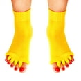 thumbnail image 2 of 1 Pair Foot Alignment Socks Yoga Gym Massage Open Toe Separator Half Toe Socks New, 2 of 2