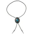 SAILIMUE 6 Pcs Leather Bolo Tie Set - Western Cowboy Turquoise & Tiger Eye Stone Bola Ties For Men & Women | Adjustable Handmade Native American Style Necklace