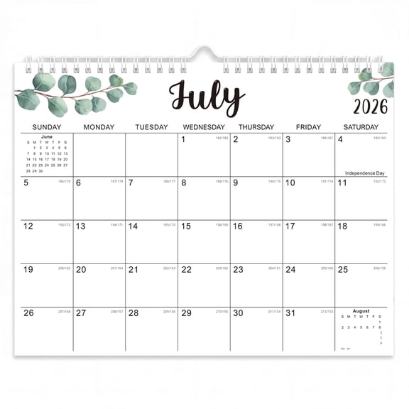 ViVin Wall Calendar, 8.5*11 Horizontal YO Monthly Calendar, Jul 2026–Dec 2027, Leaves 1, 18 Months Planner
